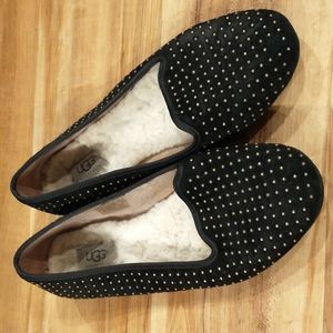 Black suede ugg Alloway flats sz 8.5